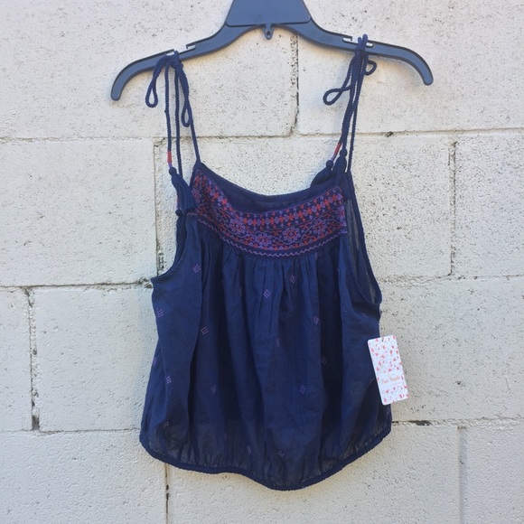 Free People Tops - NWT Free People Embroidered Tank